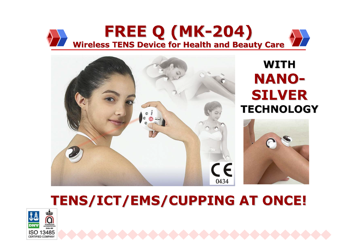 MK-204 H3 FreeQ: Wireless Multi-Functional Electrical Therapy Device