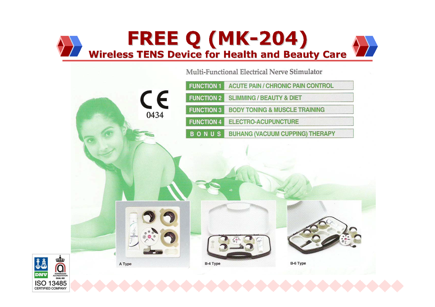 MK-204 H3 FreeQ: Wireless Multi-Functional Electrical Therapy Device