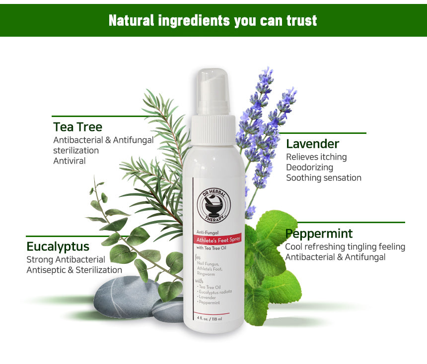 Dr. Herbal Therapy Anti-Fungal Athlete's Foot Spray with Tea Tree Oil